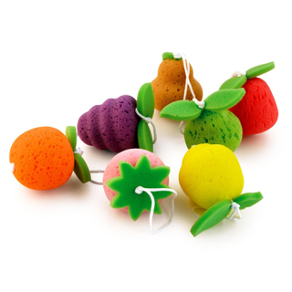 Натуральные мультипликационные фрукты в форме Loofa Kids мягкая милая ванная душевая губка для душа