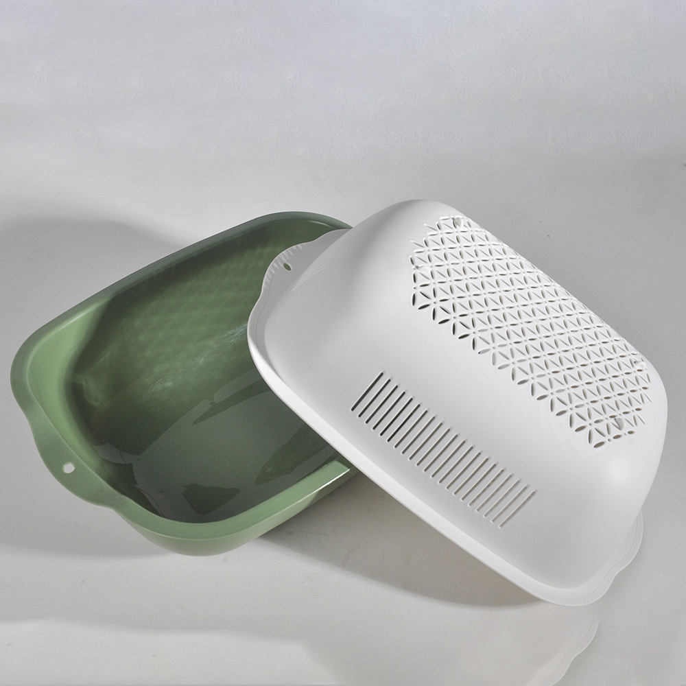 Новая квадратная кухонная кухонная корзина пластиковая двухслойная корзина простой корзины для хранения кухня утолщенная мытья блюда бассейн